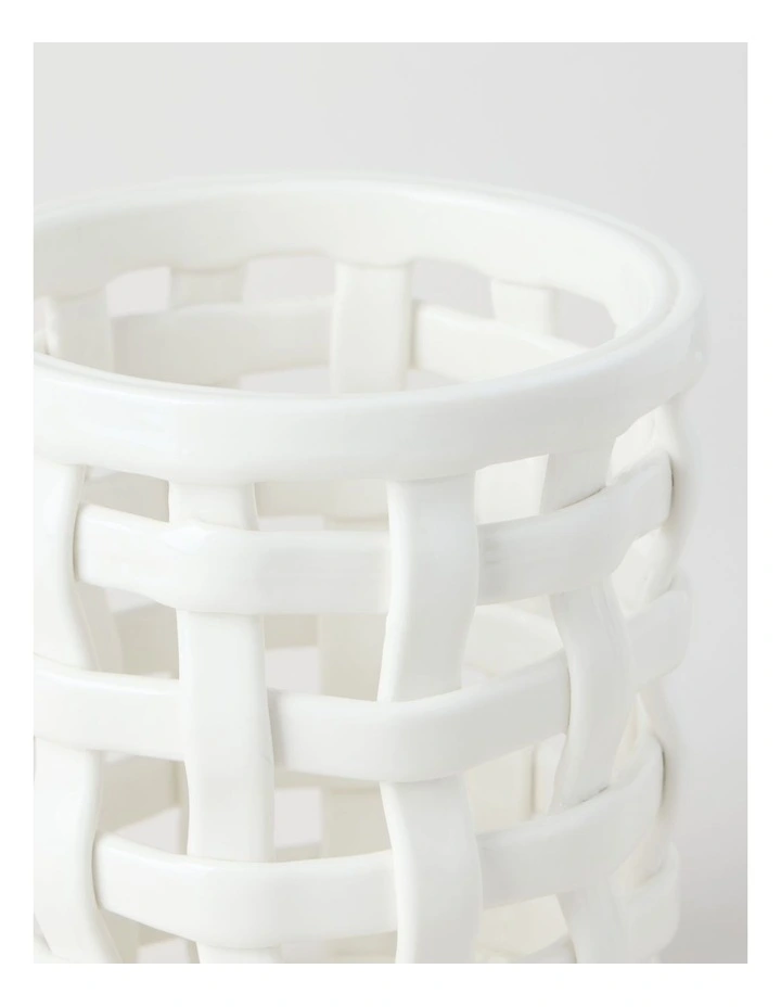 Woven Ceramic Utensil Holder Large image 2