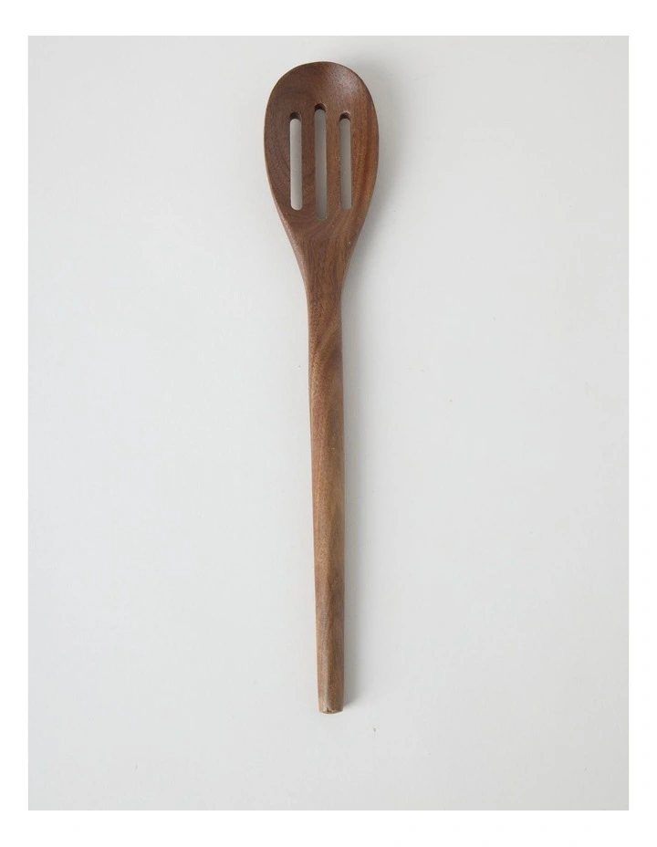 Walnut Slotted Spoon image 1