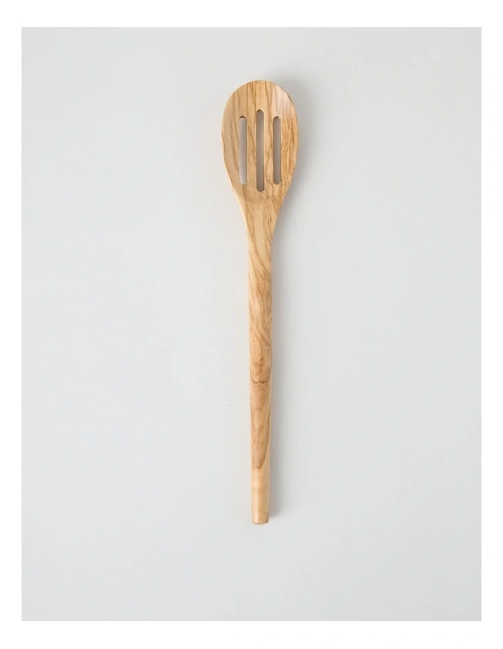 Olive Wood Slotted Spoon image 1