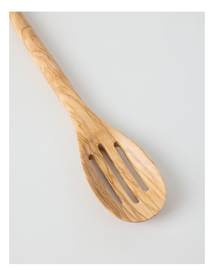 Olive Wood Slotted Spoon image 2