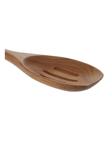 Acacia Wood Slotted Spoon in Natural