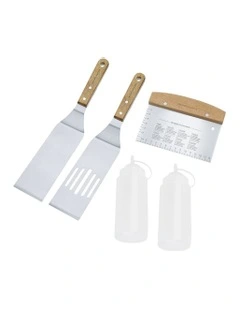 5 Piece BBQ & Grill Set in Silver