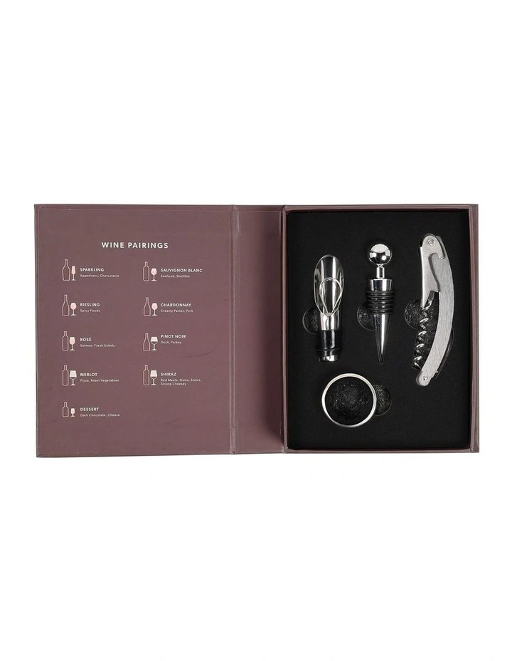 4pce Wine Book Gift Set image 1