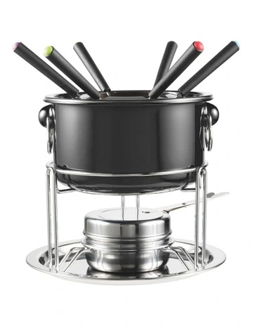 Essentials Fondue 6 Person Set - Black