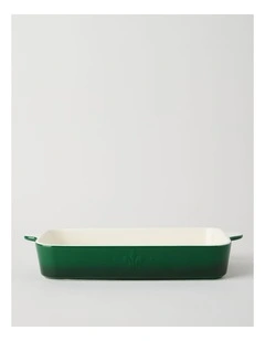 Fleur de Lis Rectangular Baker Green