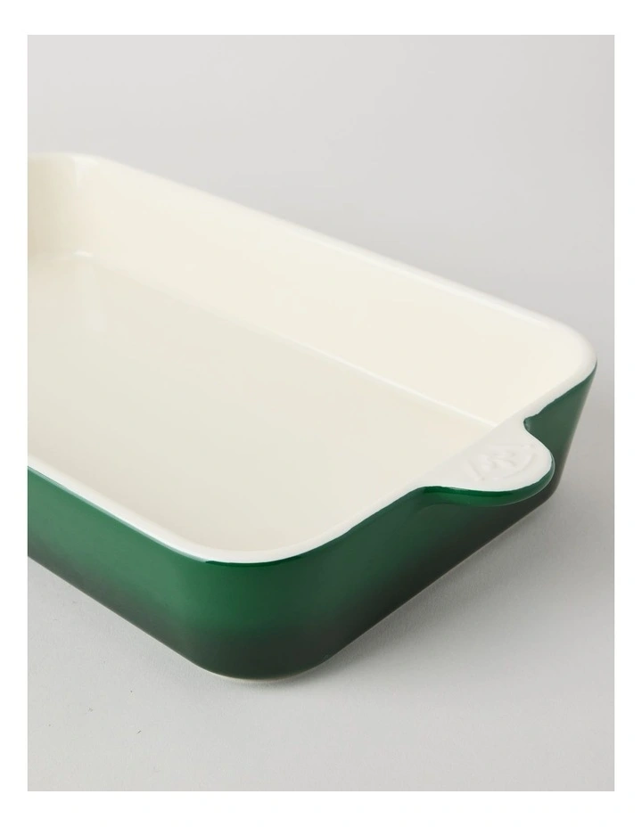 Fleur de Lis Rectangular Baker Green image 3