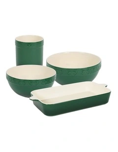 Fleur de Lis Rectangular Baker Green