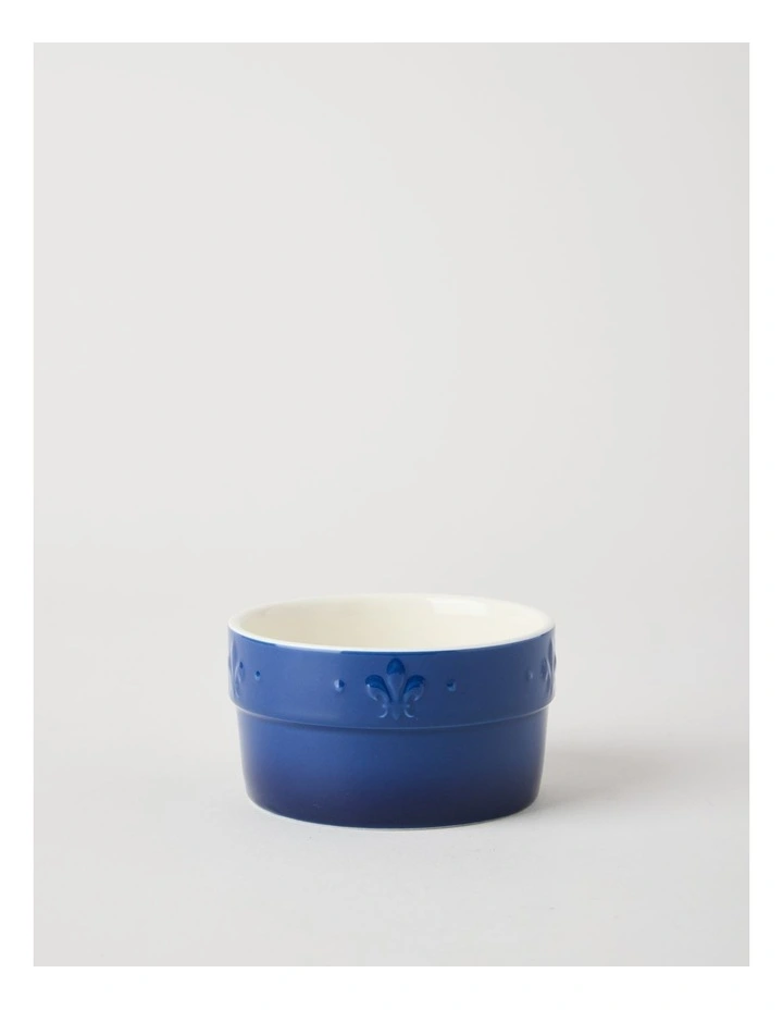 Fleur de Lis Ramekin Set of 4 Blue image 2