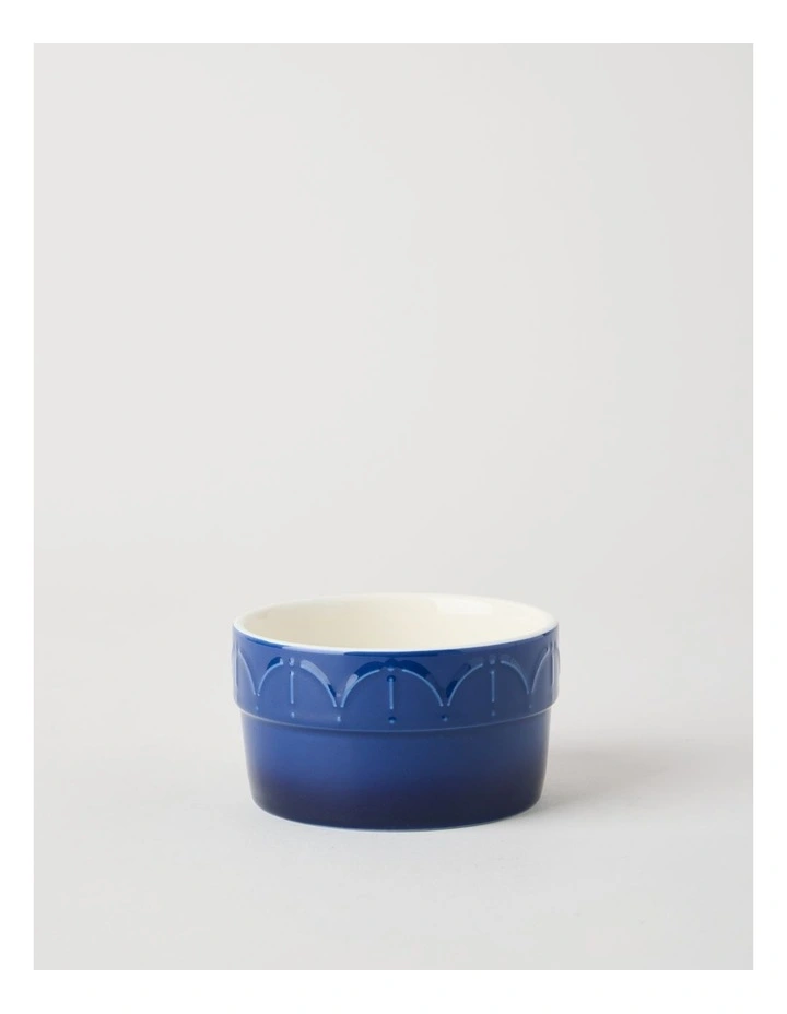 Fleur de Lis Ramekin Set of 4 Blue image 3
