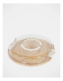 Meadow Round Portable Food Divider with Handled Lid