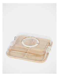 Meadow Square Portable Food Divider with Handled Lid