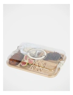 Meadow Rectangular Portable Food Divider with Handled Lid