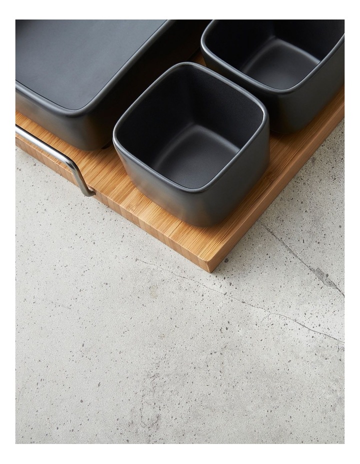 Vue 5 Piece Stoneware Serving Set with Bamboo Tray eBay