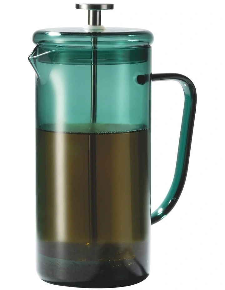 Glass Coffee Press 1L in Green image 3