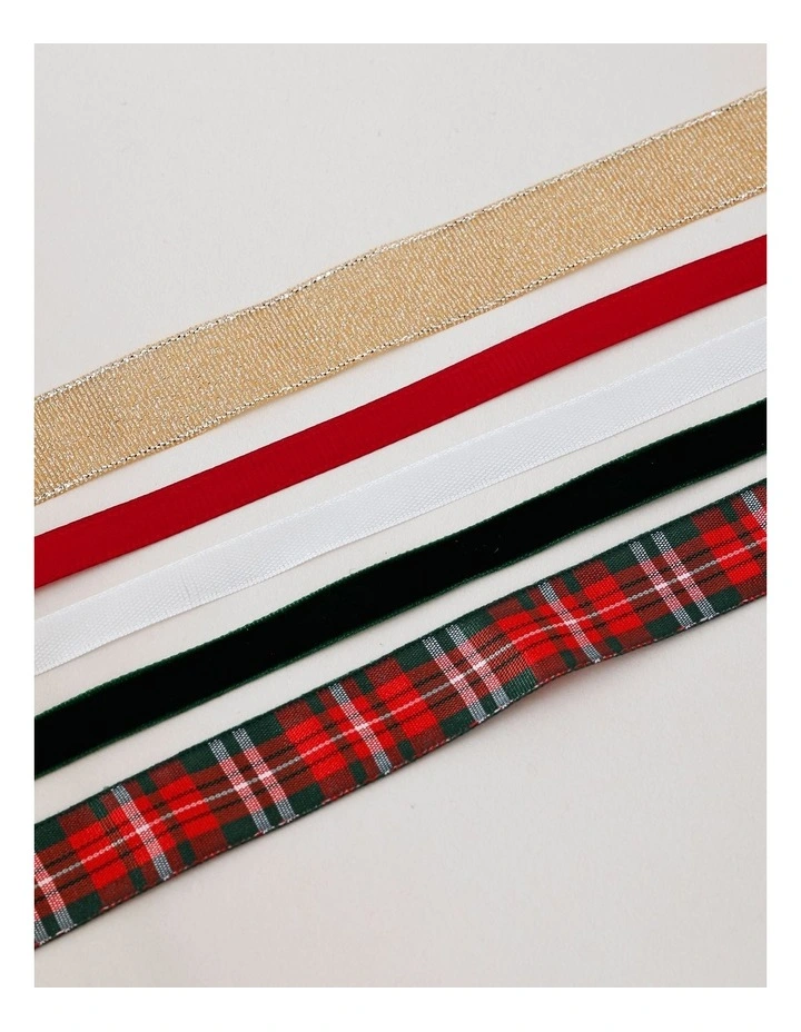Heirloom Christmas Mixed Ribbon 5 Pack in Multicolour image 2