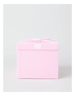 Luxe Christmas Velvet Medium Gift Box in Pink: 19cm