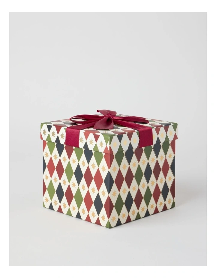Heirloom Christmas Tile Small Gift Box in Red and Green: 16cm image 3