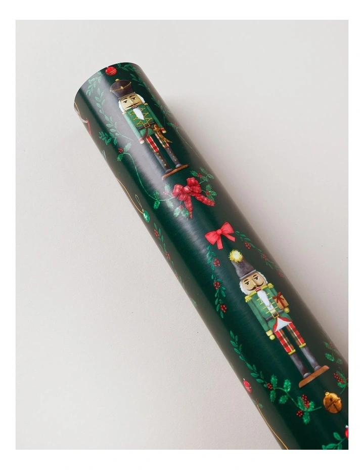 Heirloom Christmas Nutcracker Wrap 5m in Green image 2