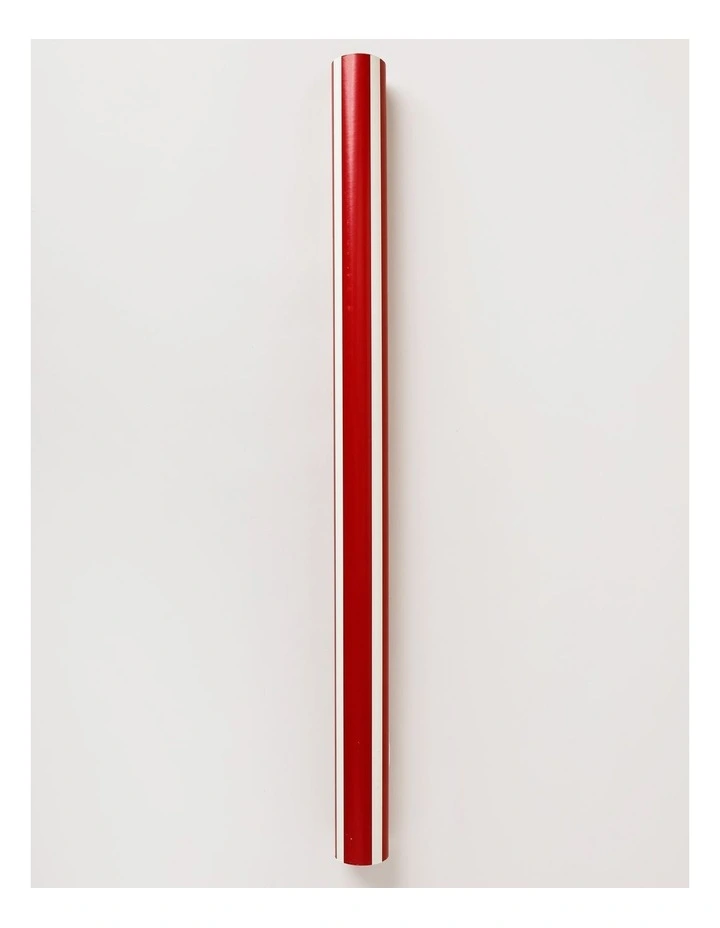 Heirloom Christmas Vintage Stripe Wrap 5m in Red image 1