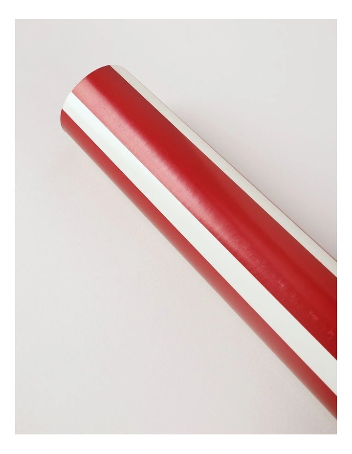 Heirloom Christmas Vintage Stripe Wrap 5m in Red image 2