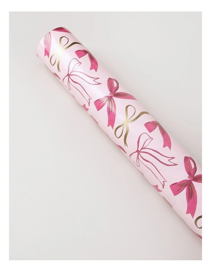 Luxe Christmas Bows and Ribbon Wrap 5m in Pink image 2
