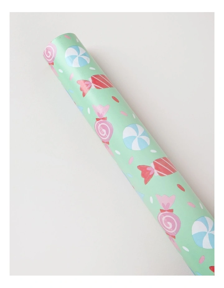 Candyland Christmas Sweets and Lolly Wrap 5m in Mint image 2