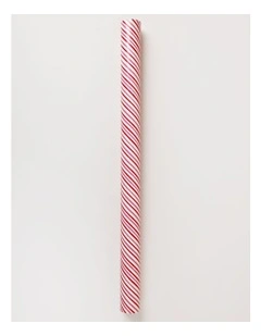 Candyland Christmas Candy Stripes Wrap 5m in Pink/Red