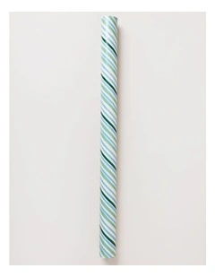 Candyland Christmas Candy Stripes Wrap 5m in Green/Blue
