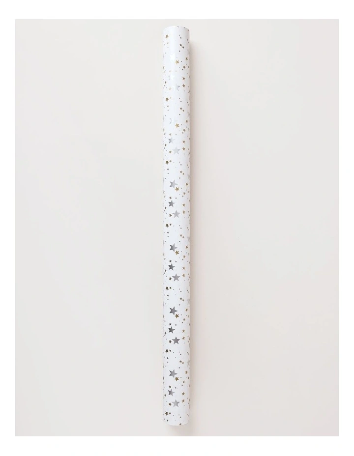 Eucalyptus Christmas Mini Stars Wrap 5m in White image 1