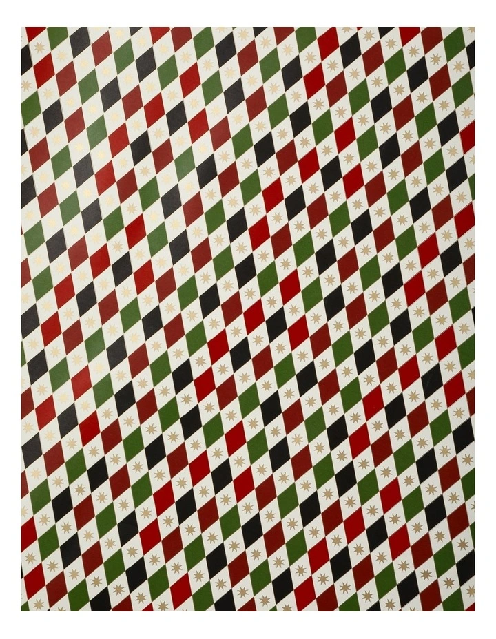 Heirloom Christmas Tile Wrap in Red and Green: 8m image 3