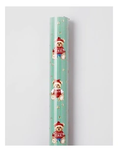 Heirloom Christmas Charity Bear Wrap in Green: 8m