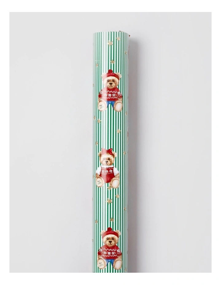 Heirloom Christmas Charity Bear Wrap in Green: 8m image 1