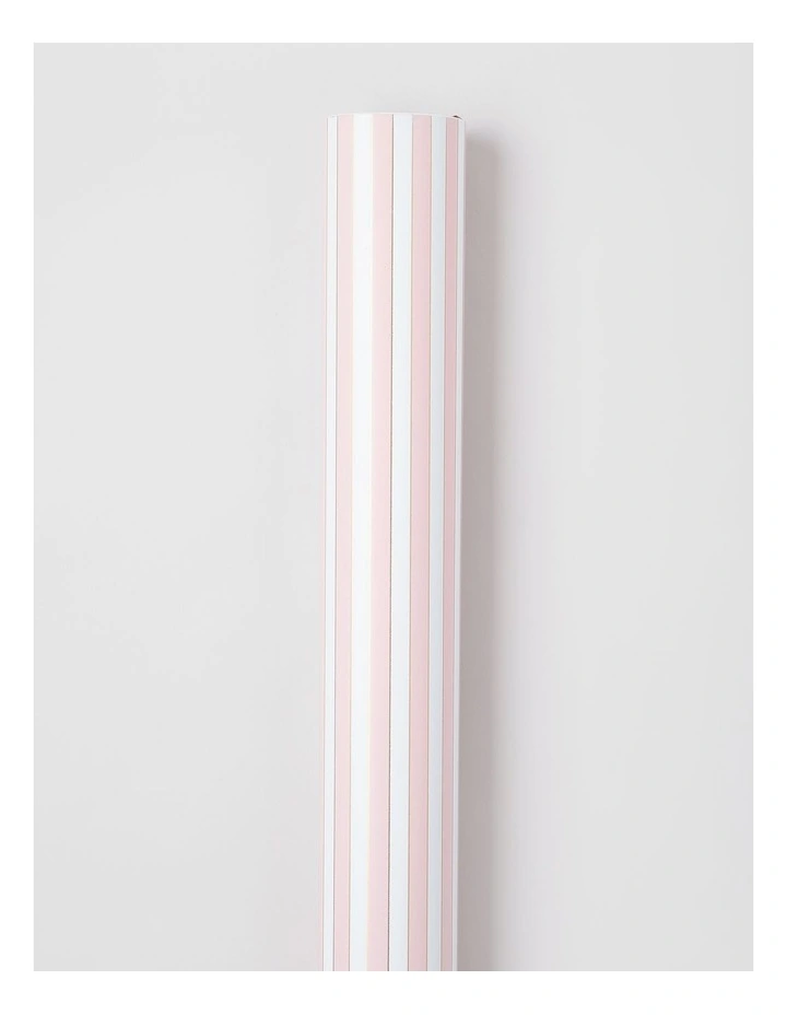 Luxe Christmas Stripe Wrap in Pink and White: 8m image 1