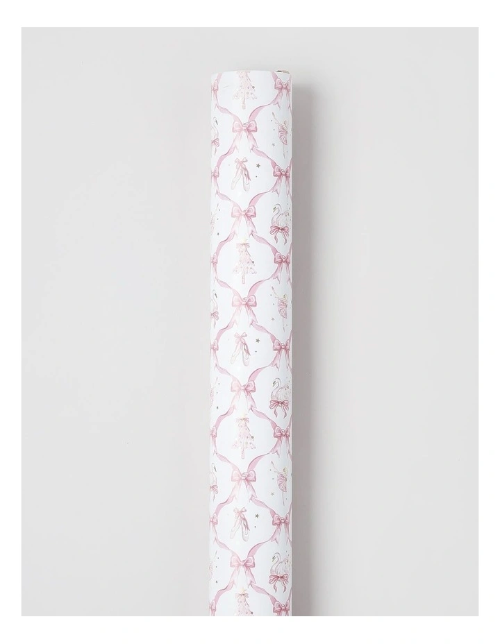 Luxe Christmas Bow and Ballerinas Wrap in Pink and White: 8m image 1