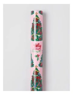 Luxe Christmas Holly Jolly Christmas Wrap- Pink: 8m