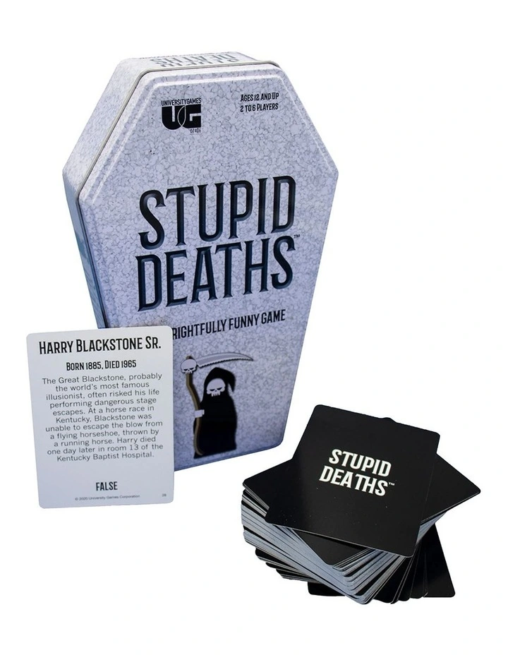 University Games Stupid Deaths Tin image 1