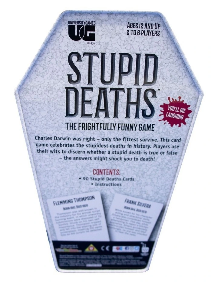 University Games Stupid Deaths Tin image 2