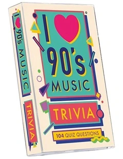 I Love 90's Music Trivia Card Game Cassettte