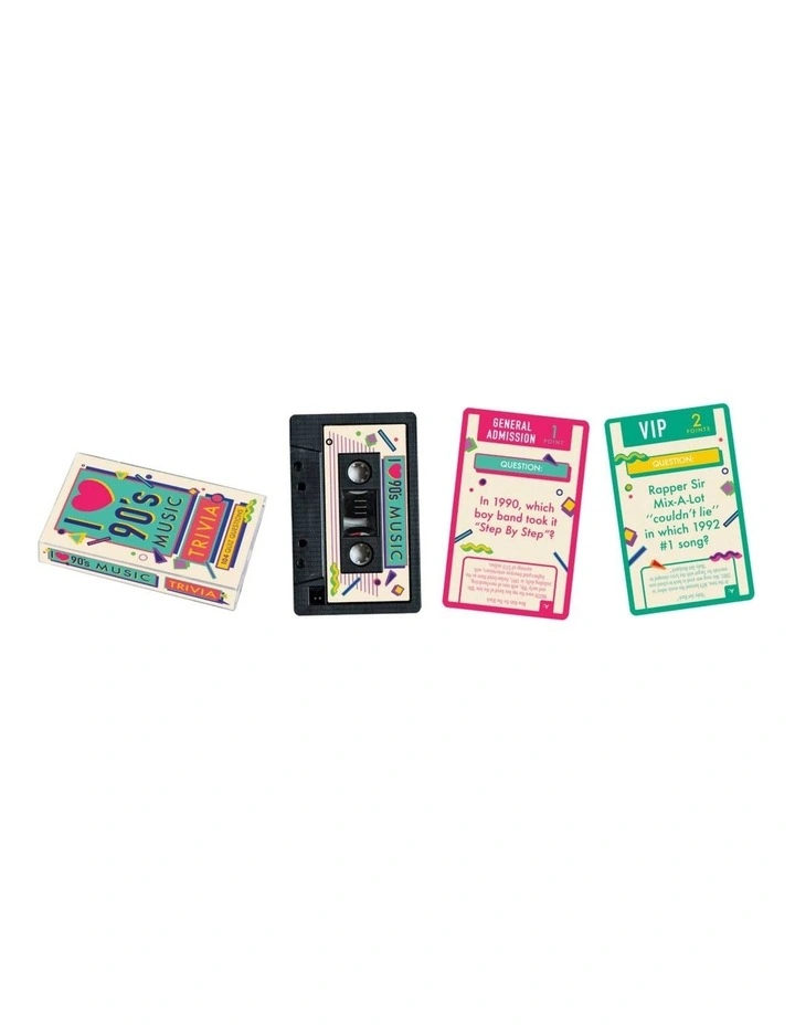 I Love 90's Music Trivia Card Game Cassettte image 3