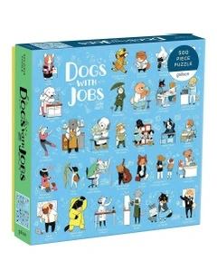 Dogs With Jobs Puzzle in Multi-Coloured