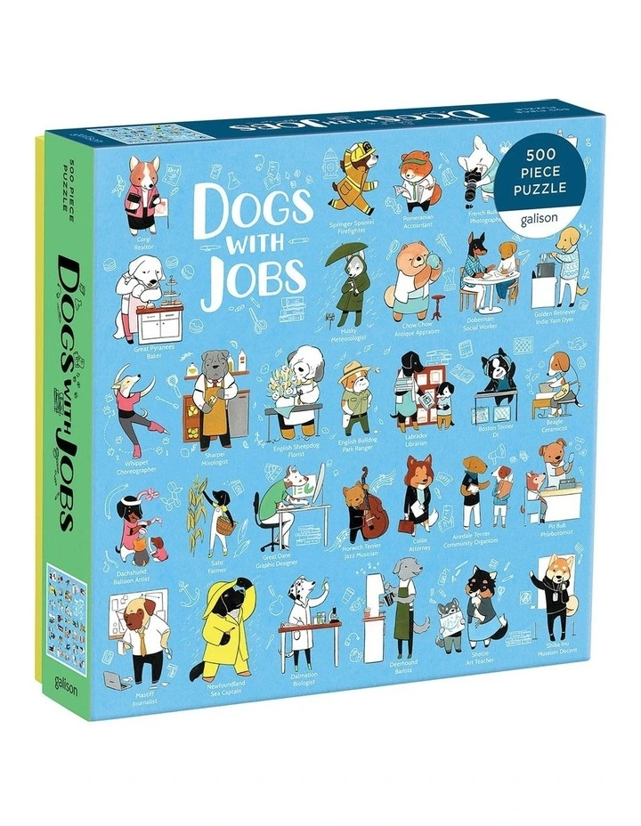 Dogs With Jobs Puzzle in Multi-Coloured image 1