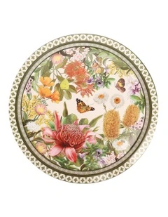 Botanical Blooms Celebration Butterflies Tray in Multi