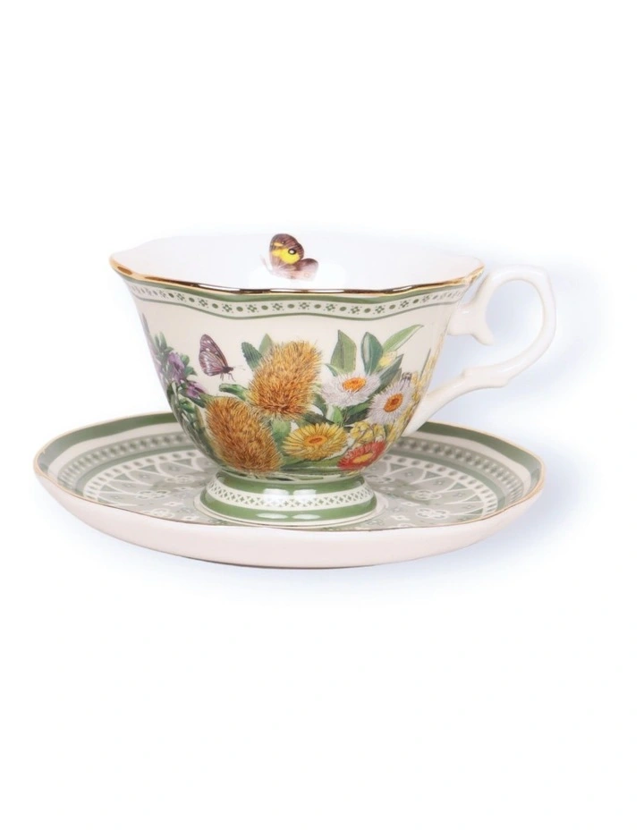 Botanical Blooms Tea Cup & Saucer in Multi image 1