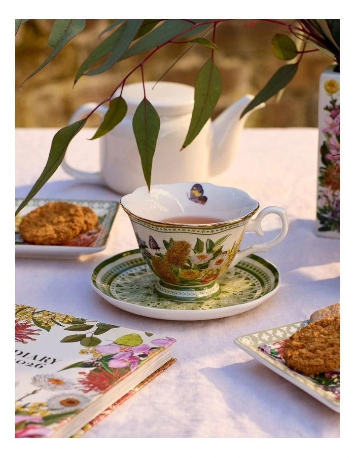 Botanical Blooms Tea Cup & Saucer in Multi image 5