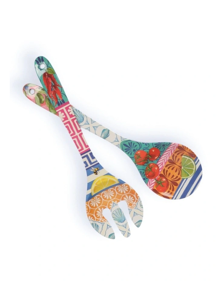 Mediterranean Summer Salad Servers in Multi image 2