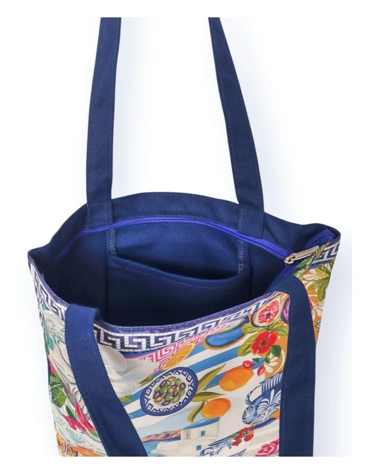 Mediterranean Summer Tote Bag in Multi image 3