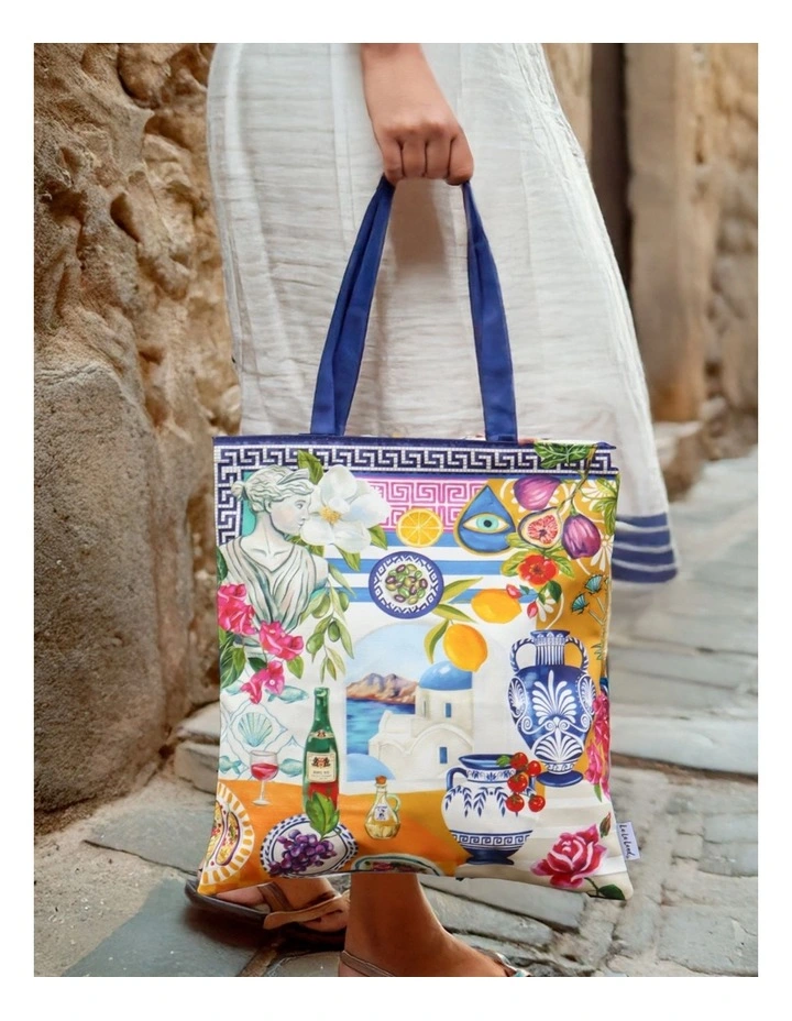 Mediterranean Summer Tote Bag in Multi image 4