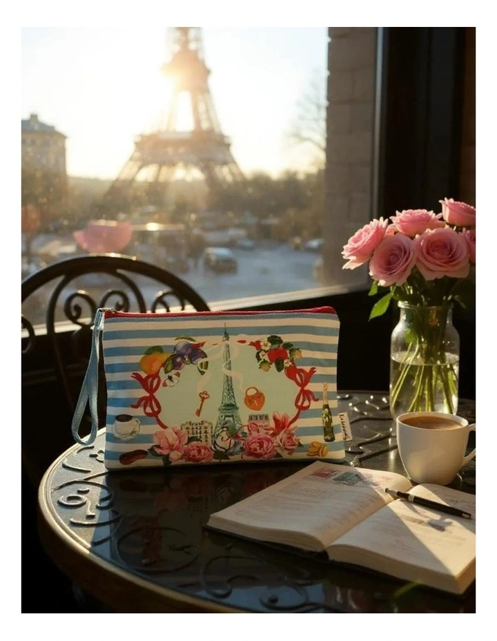 Je T'aime Paris Clutch Purse in Multi image 3