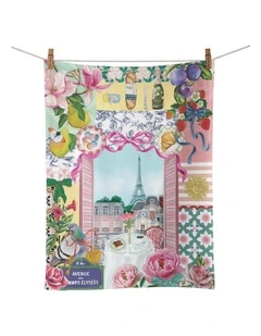 Je t'aime Paris Tea Towel in Multi