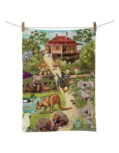 Garden Giggles Tea Towel in Multi